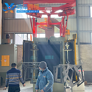 壁炉外壳吊钩式抛丸清理机